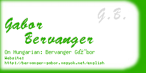 gabor bervanger business card